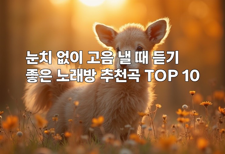 눈치 없이 고음 낼 때 듣기 좋은 노래방 추천곡 TOP 10